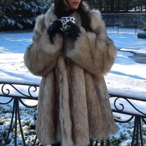 Winter Lady Luxurious Lapel Faux Fur Coats Fashion High Street Long Sleeve Oversize Cardigan Jacket Thick Warm Female Outerwear