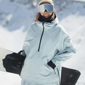 2025 Minimalist Half-Zip Skiing Jackets Outdoor Waterproof Tops Men Winter Warm Snow Clothes Breathable Loose Women Sport Hoodie